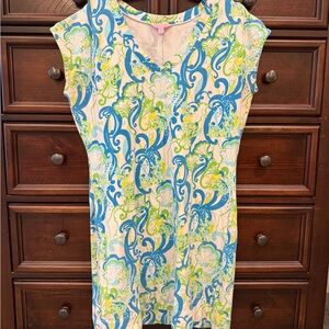 Lilly Pulitzer Blue, Green & White Floral Tunic